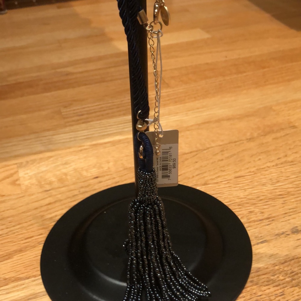 Tommy BAHAMA Island Navy Tassel Necklace 💎 🎥 - Picture 6 of 13